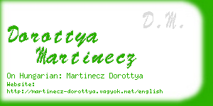 dorottya martinecz business card